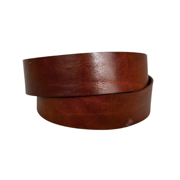 Harness Cowhide 2 Prong Brown Leather Belt   Unisex Size 36  Men's Women's - Picture 5 of 14